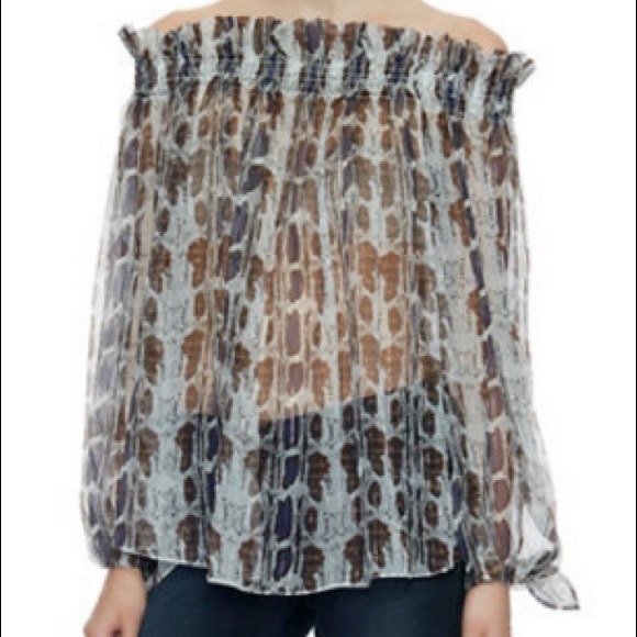 Intermix x Caroline Constas off the shoulder top - Picture 2 of 2